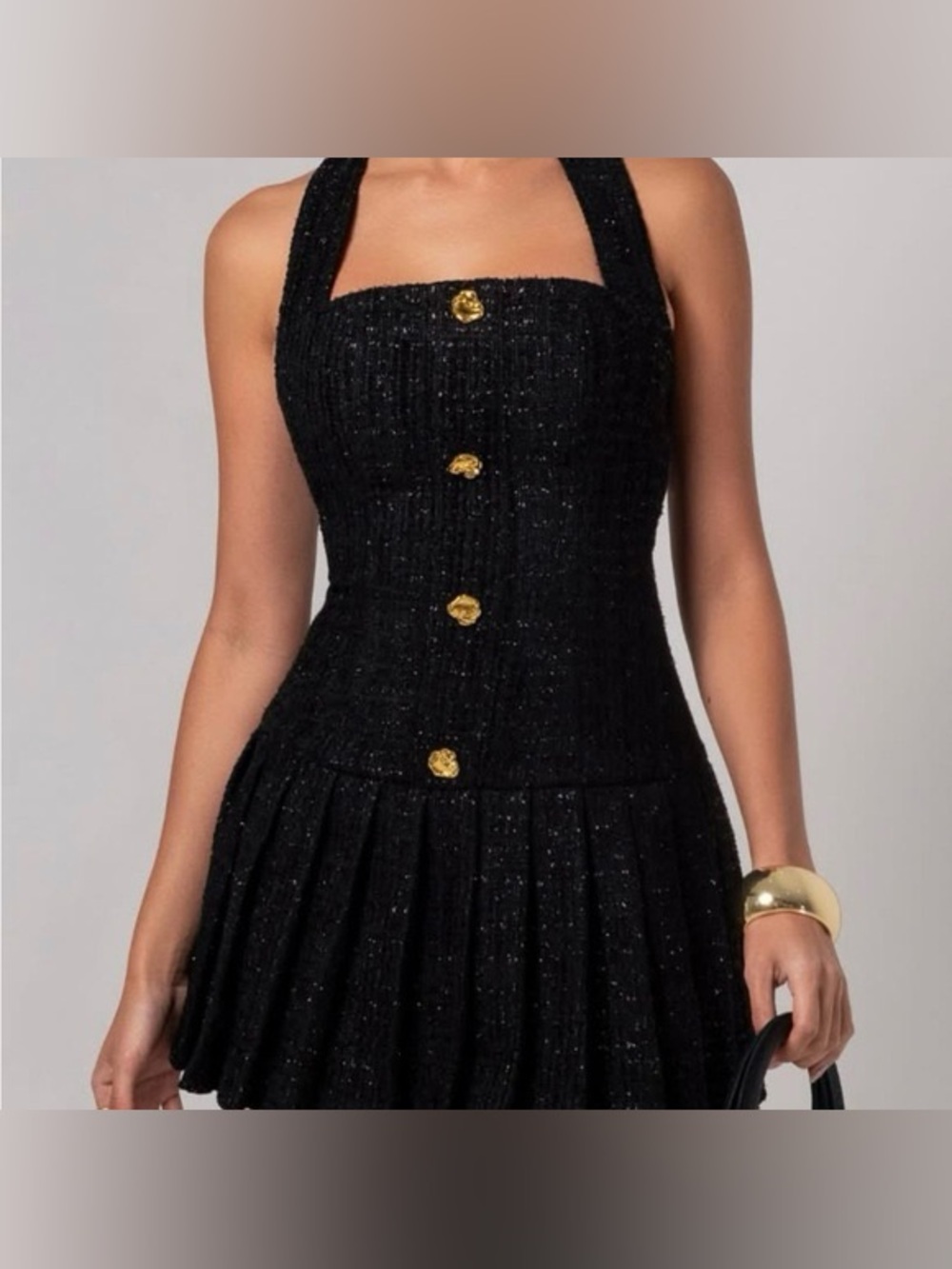 Heiress Beverly Hills NWT Tweed Flair Mini Dress - Size XS